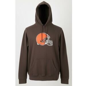 XL Cleveland Browns Hoodie NFL Football Pullover Sweatshirt Brown Orange